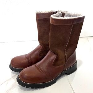 Bass creek Men's Chestnut Leather and Suede Boots 9B